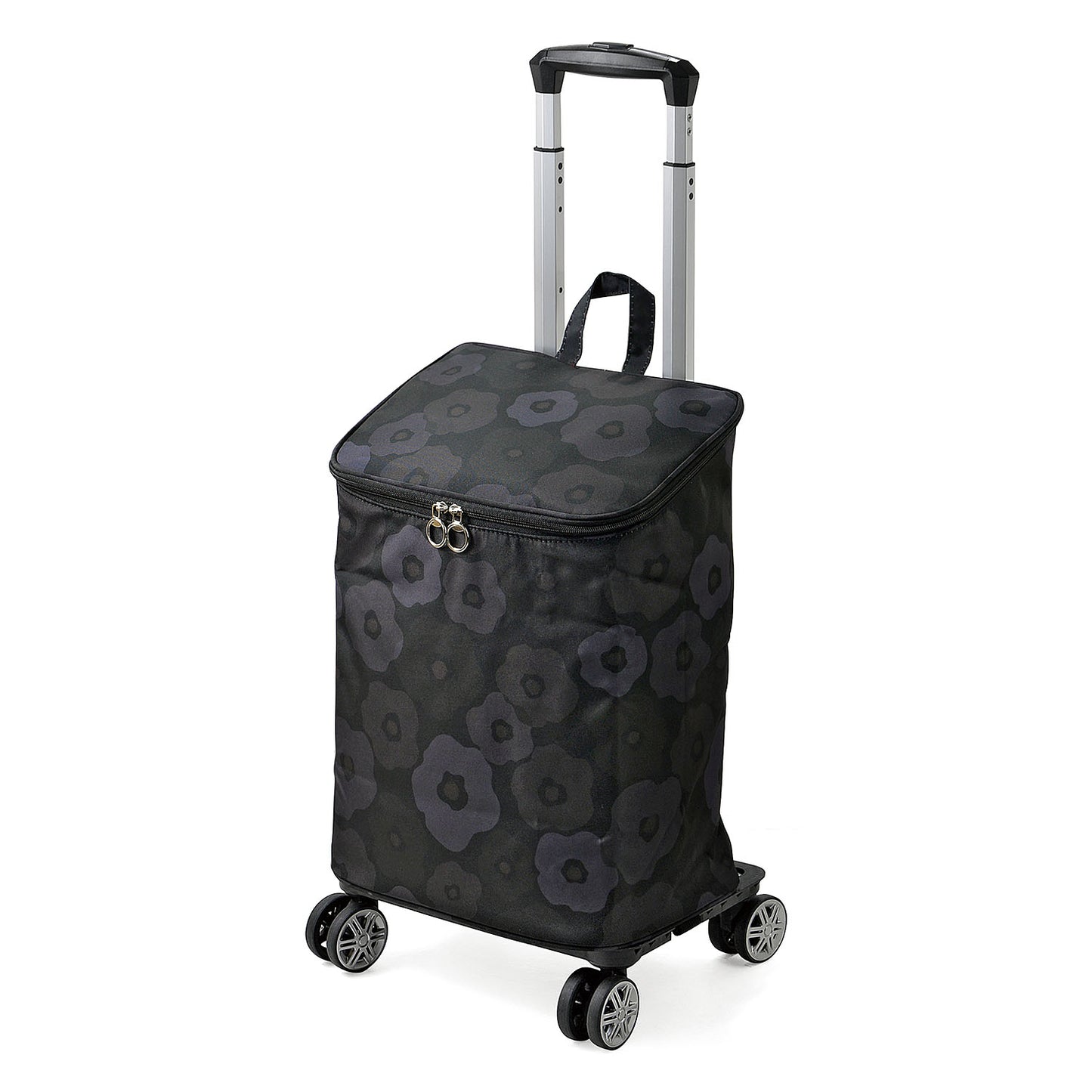 折りたたみ4輪ショッピングカート ファスナータイプ  15-5041