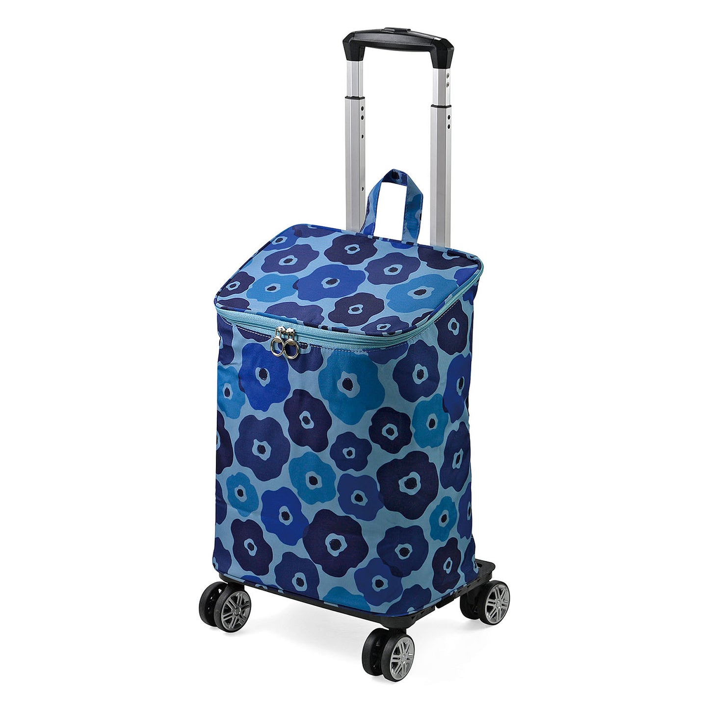 折りたたみ4輪ショッピングカート ファスナータイプ  15-5041