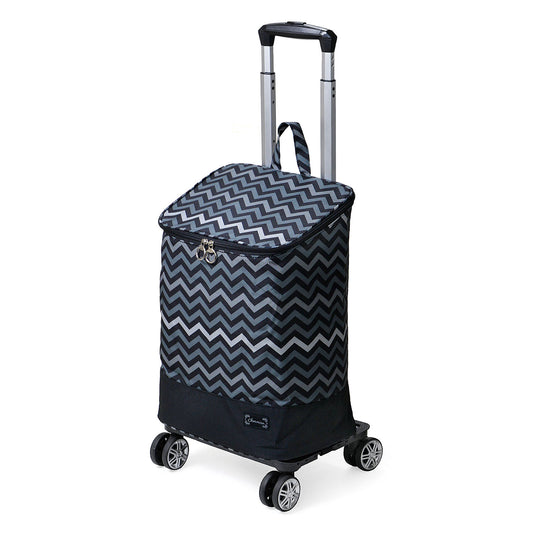 折りたたみ4輪ショッピングカート ファスナータイプ  15-5044