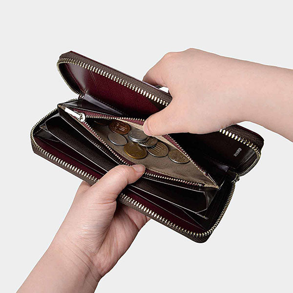 ラウンドファスナー長財布フルオープンタイプ - 4U by UNOFUKU 35-0195