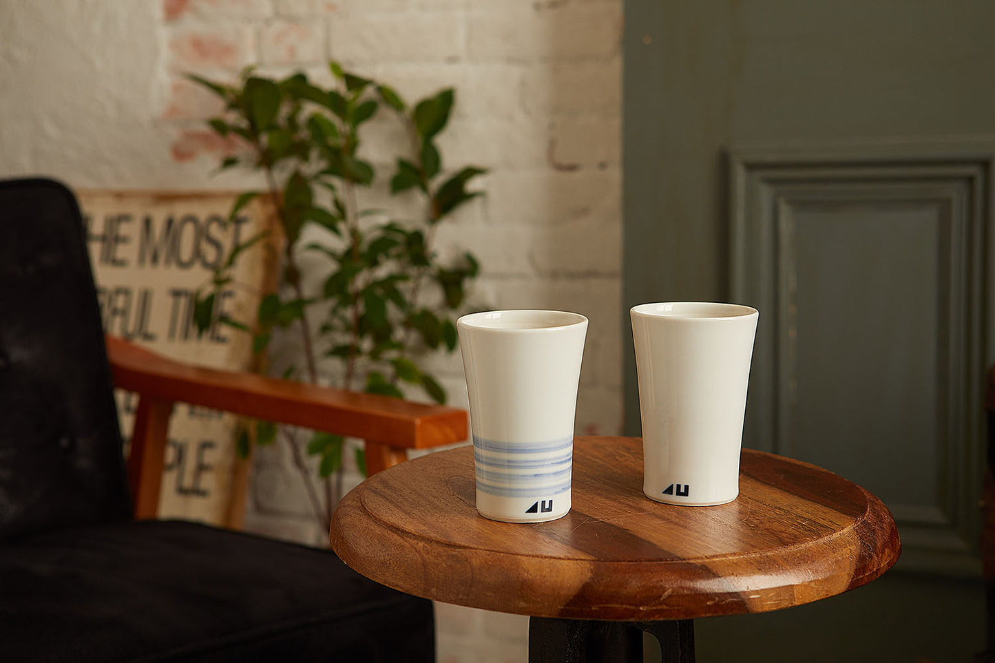 【出石焼】ビールグラス 柄あり 51-0406