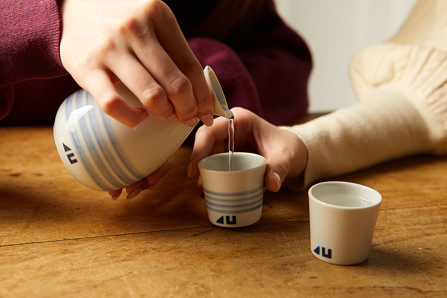 【出石焼】徳利+お猪口 柄あり