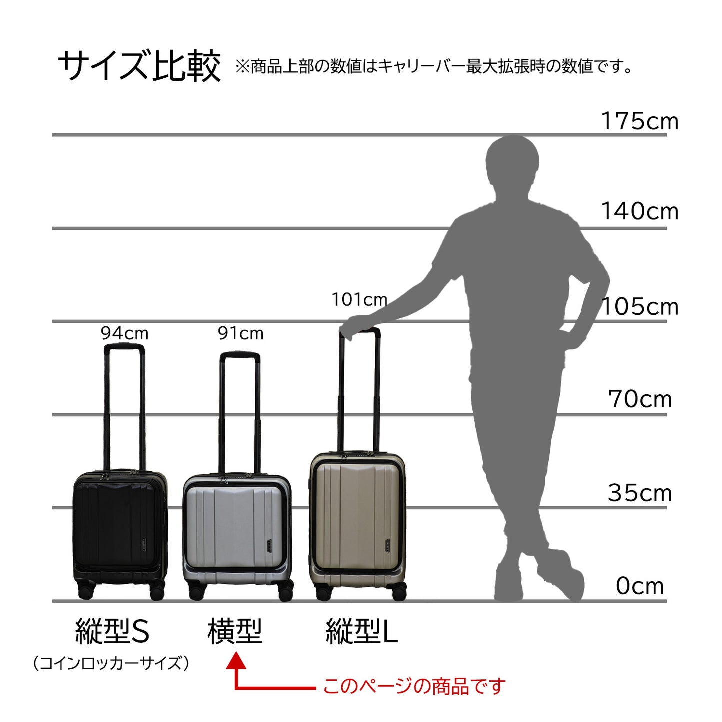 BAGGEX SILES キャリーケース 横型 28L 05-5210