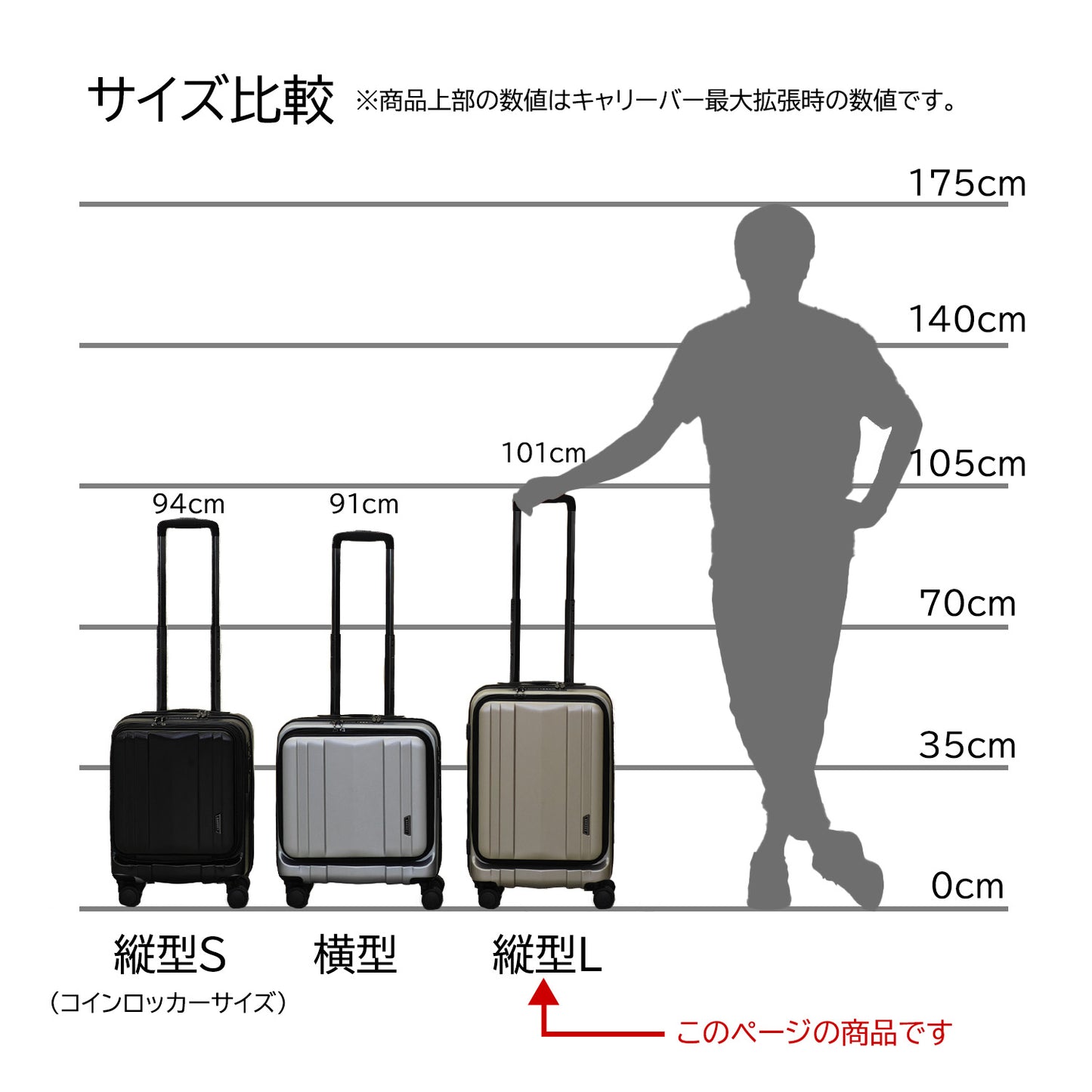 BAGGEX SILES キャリーケース 縦型 31L 05-5211