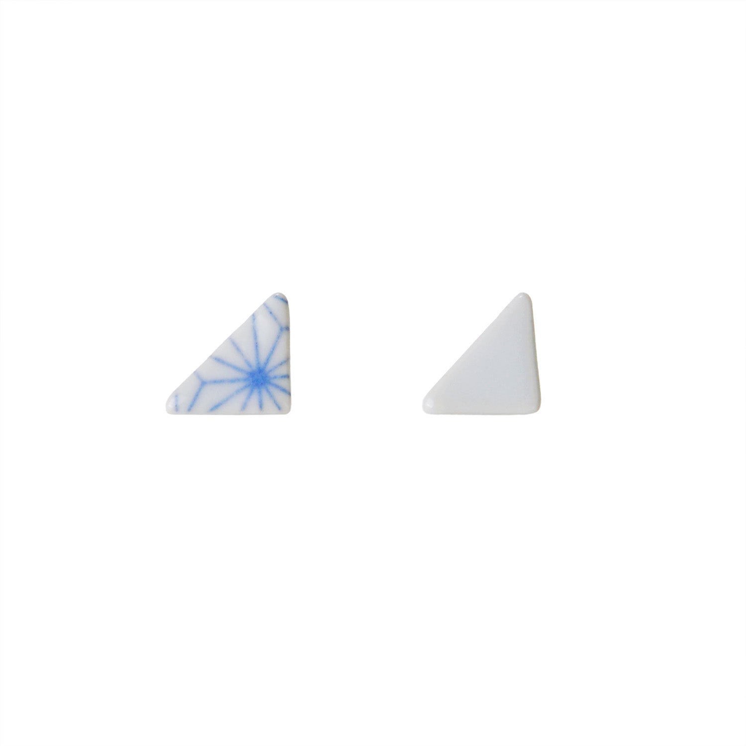 【出石焼】ピアス 麻の葉 51-0459
