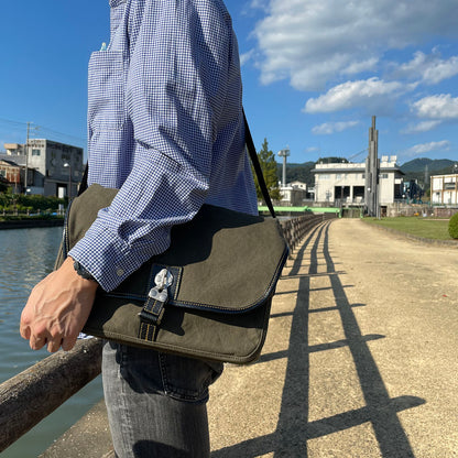 豊岡鞄 直帆布 ショルダーバッグ NEH006 72-0291